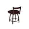 Holland Bar Stool Co 18" Low Back Swivel Vanity Stool, Bronze Finish, Canter Bordeaux Seat 82118BZ005 - alternate 3